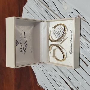 Kohl's Gold Diamond Hoop Earrings